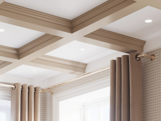 Эффект кессонированного потолка при помощи профилей Ultrawood   - Нижний Новгород